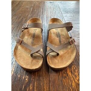 Birkenstock Mayari Women's US Size 9 Men's 7 EU 40 Brown Leather Sandals NWOB